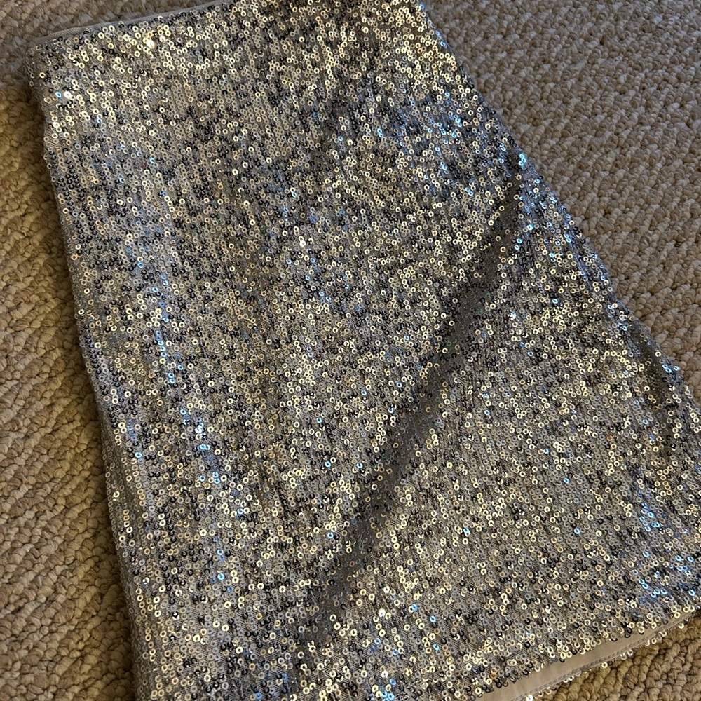 Abercrombie & Fitch Sparkling Silver Mini Skirt - Picture 4 of 4
